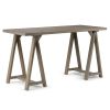 Sawhorse - Writing Desk - Distressed Grey