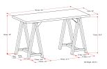 Sawhorse - Writing Desk - Distressed Grey