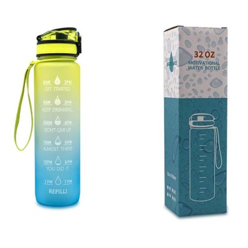 1L Tritan Water Bottle With Time Marker Bounce Cover Motivational Water Bottle Cycling Leakproof Cup For Sports Fitness Bottles 1L Tritan Water Bottle With Time Marker Bounce Cover Motivational Water Bottle Cycling Leakproof Cup For Sports Fitness Bottles
