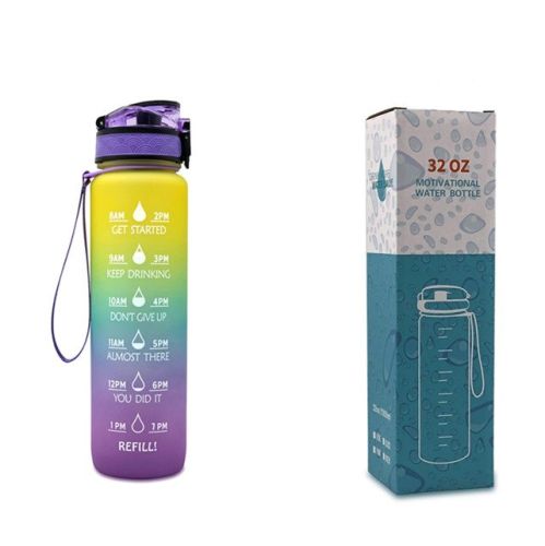 1L Tritan Water Bottle With Time Marker Bounce Cover Motivational Water Bottle Cycling Leakproof Cup For Sports Fitness Bottles 1L Tritan Water Bottle With Time Marker Bounce Cover Motivational Water Bottle Cycling Leakproof Cup For Sports Fitness Bottles